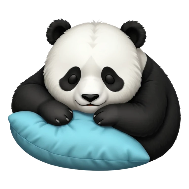 panda sleeping emoji with ZZZ above the head sticker