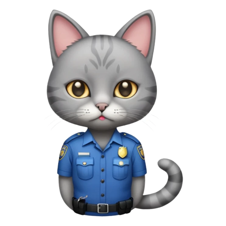cat jail cry place with police cat sticker