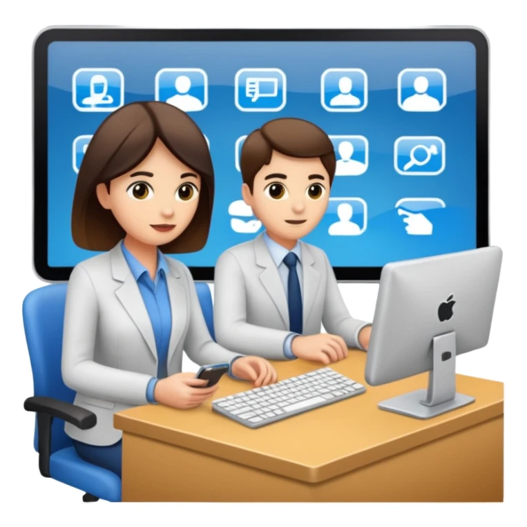 Digital Labour and an example of Agents at work in a workplace setting. sticker