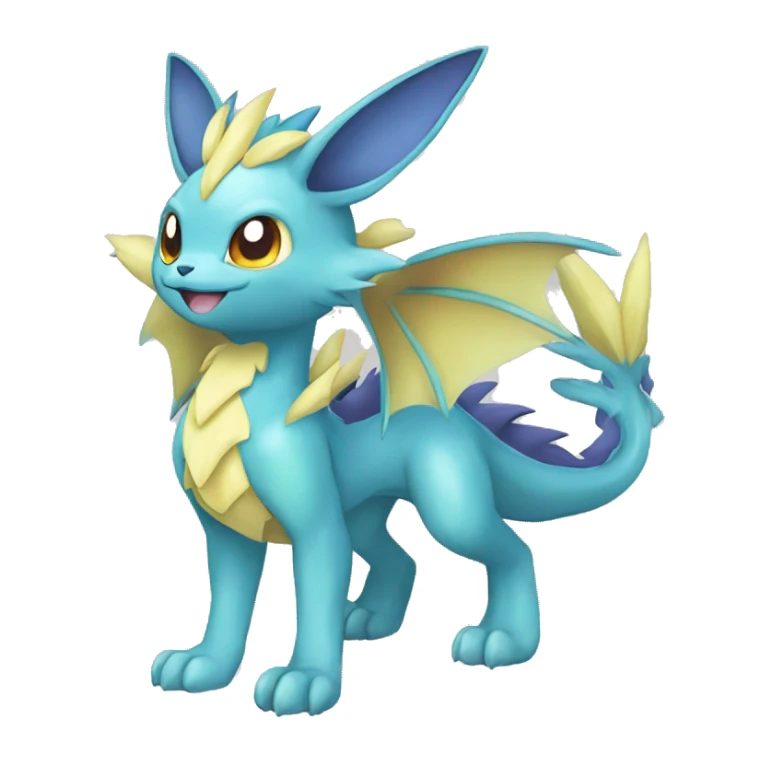 Shiny-Dragon-type-Eeveelution-Fakemon-Pokémon full body sticker