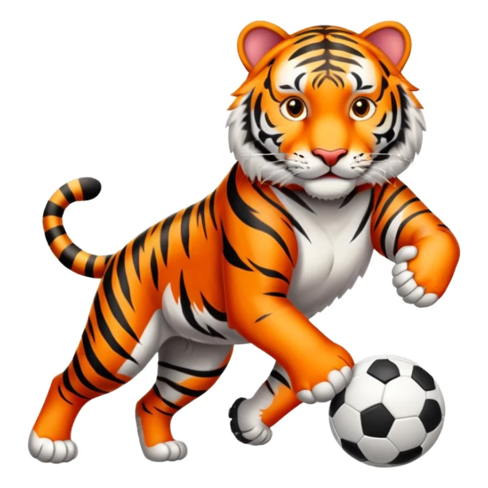 Bengal tiger playing football in Cincinnati sticker