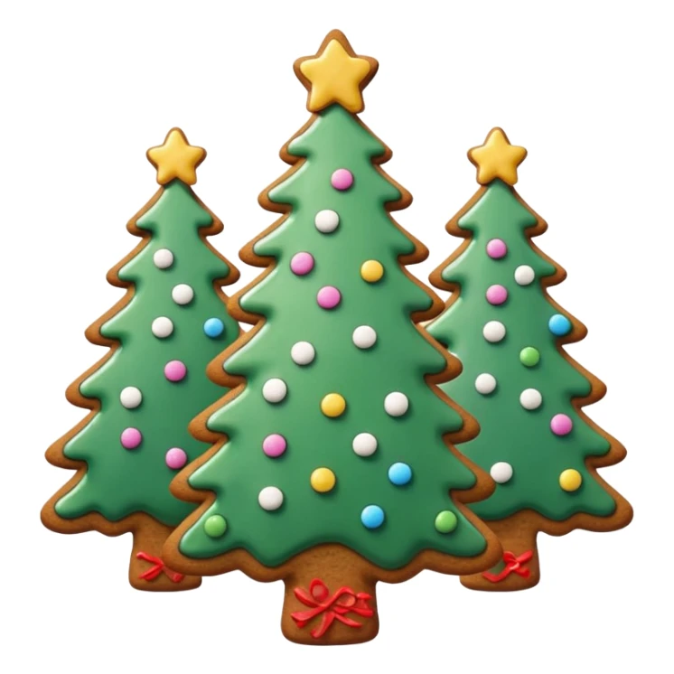 gingerbread cookies in the form of a Christmas tree sticker