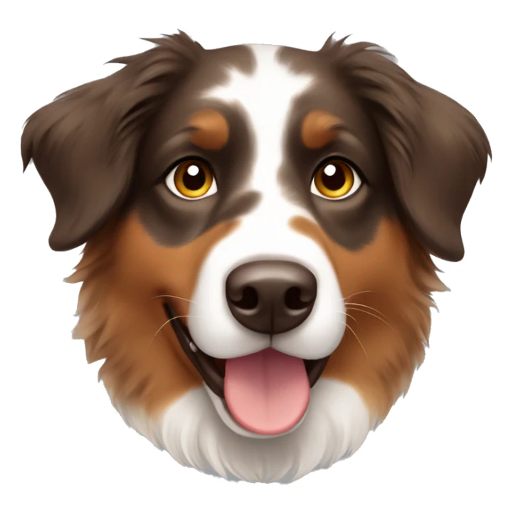 Brown Australian shepherd girl sticker