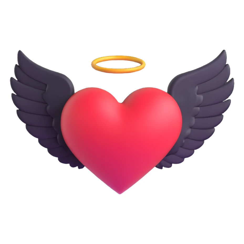 heart with wings sticker