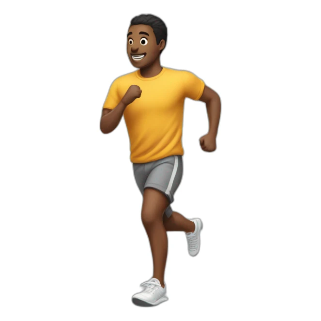 Running from the side in casual attire sticker