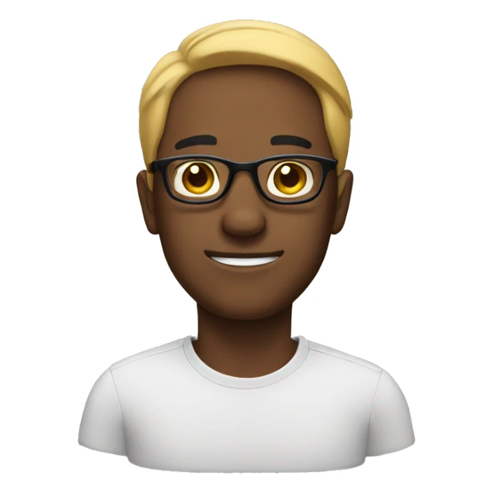 man with glasses  sticker