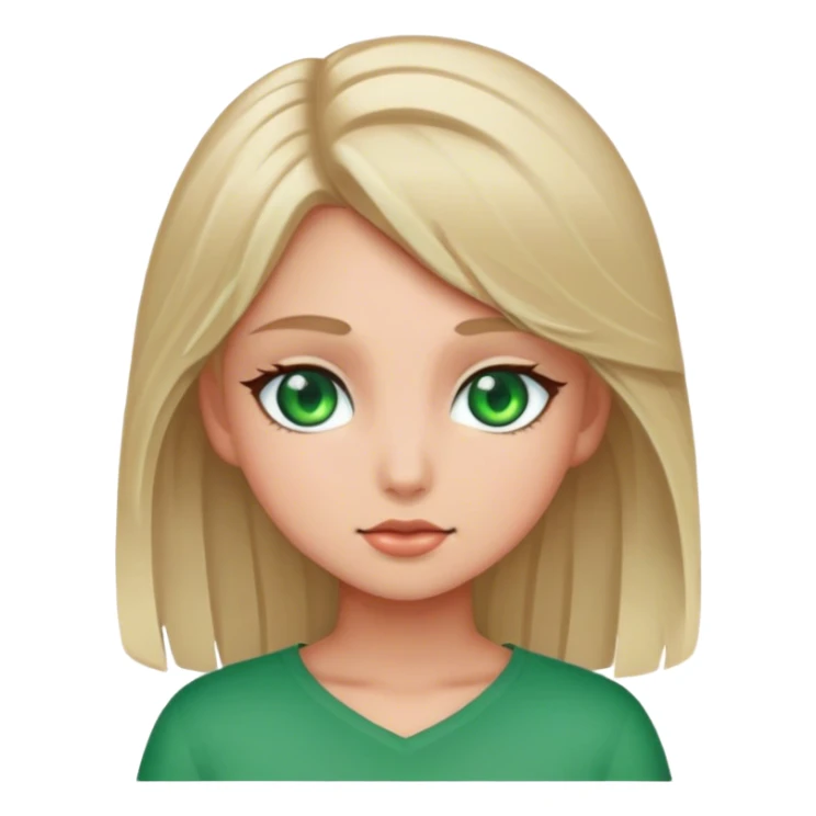 blonde girl with green eyes sticker