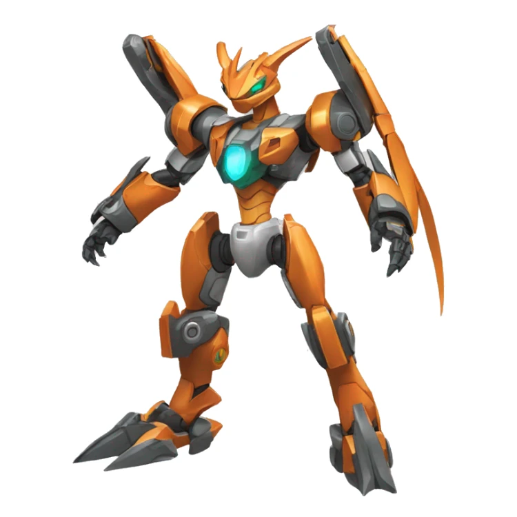 Mechanical Scizor-Raptor-Charizard-Medabot-Mecha full body sticker