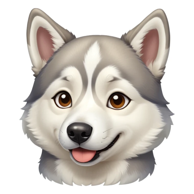 a dog a husky who says okay sticker