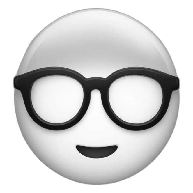 White blood cell with black rimmed glasses sticker