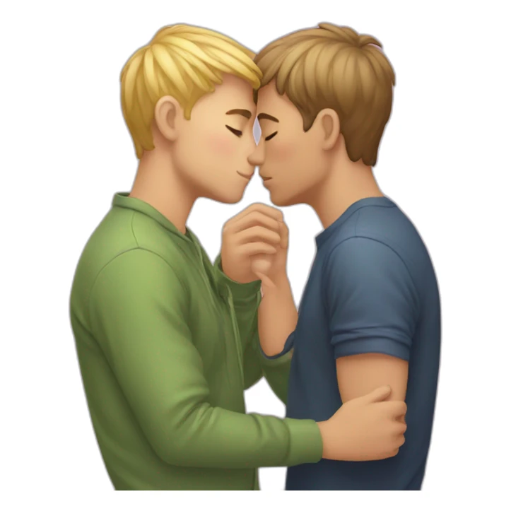 Gay boys kissing sticker