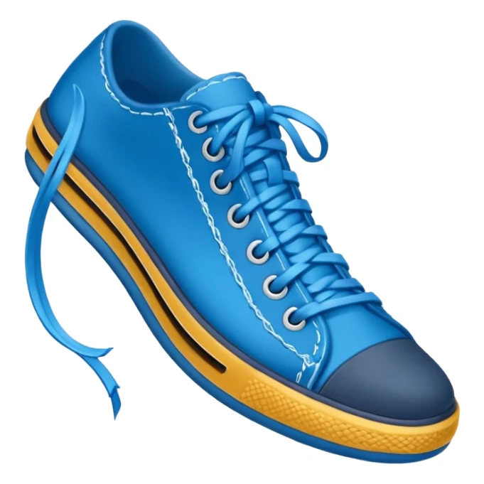 make an emoji of blue shoe laces only- they should be long and stringy sticker