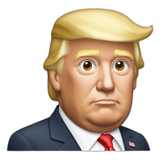 double chinned donald trump sticker