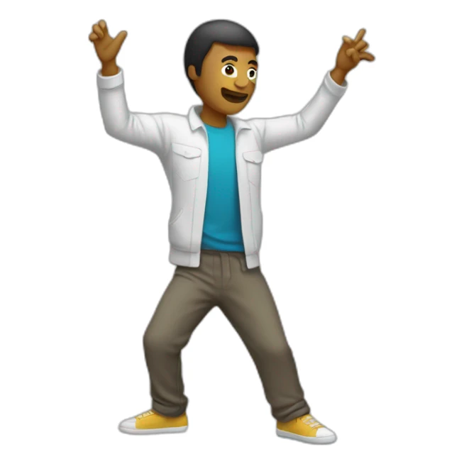 Humain qui fait un dab sticker