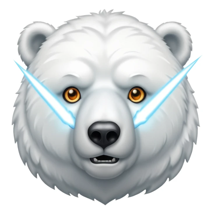 Create a polar bar shooting lasers out of its eyes sticker