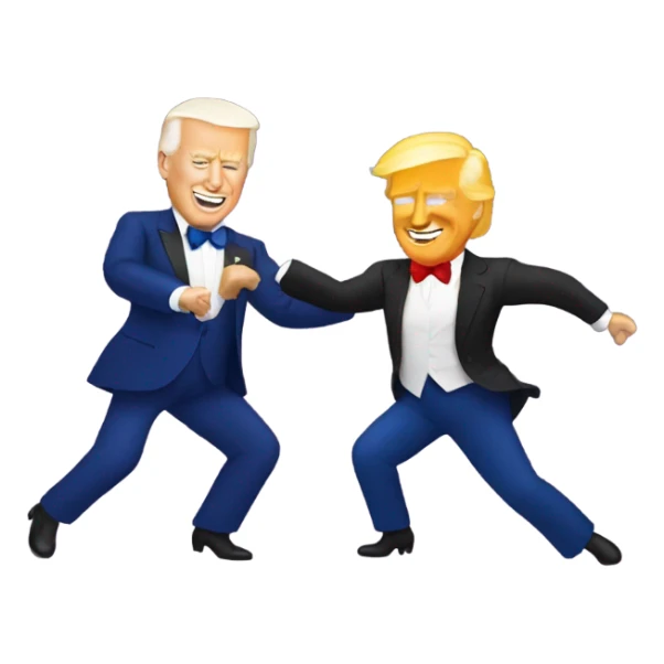 Donald trump and Joe Biden ballroom dancing sticker