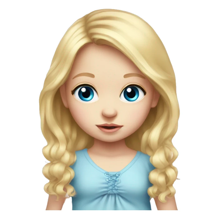 blue eyed blonde newborn girl realistic pink sticker