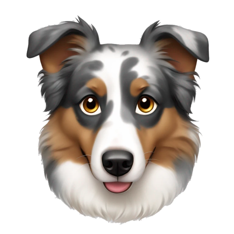 Tan brown grey white Australian shepherd  sticker