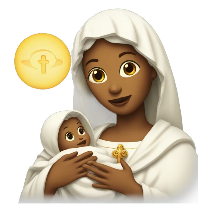 holy Mary with baby Jesus sticker