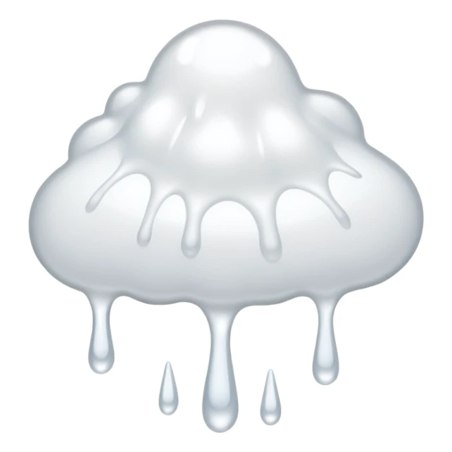 individual white glue drops falling and dripping  sticker