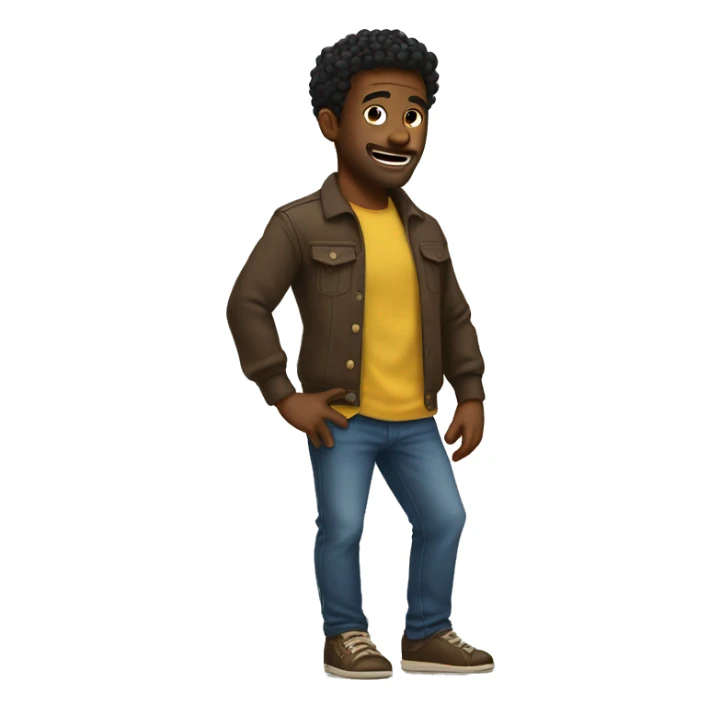 🙅🏻‍♂️ He is standing on his feet sticker