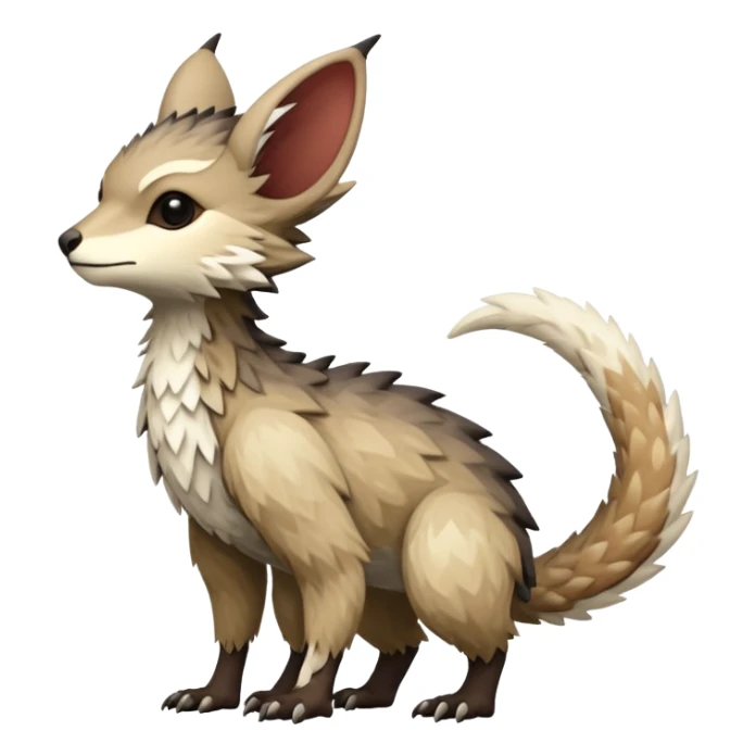 warm-colored Vernid-Trico-Fionbri-creature (full body) sticker