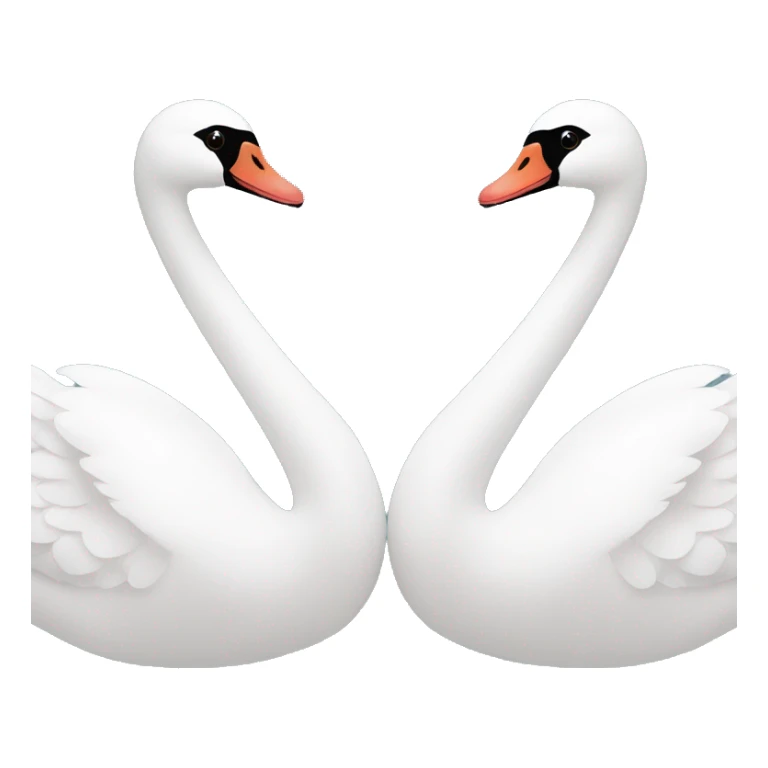 2 cygnes qui font un cœur avec leur bec sticker