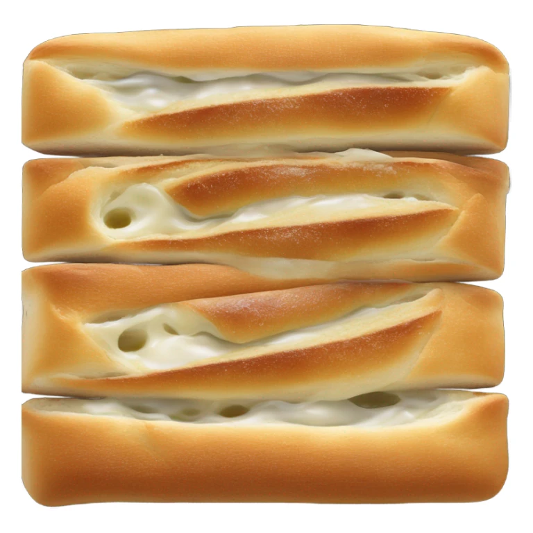 Point of view lateral Elongated brioche with a quadrangular shape without a lid on which there is butter and on top finishing an elongated anchovy that covers all the butter and all the brioche sticker