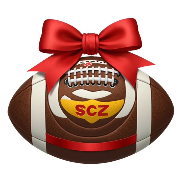 Small football and ribbon mixer sticker