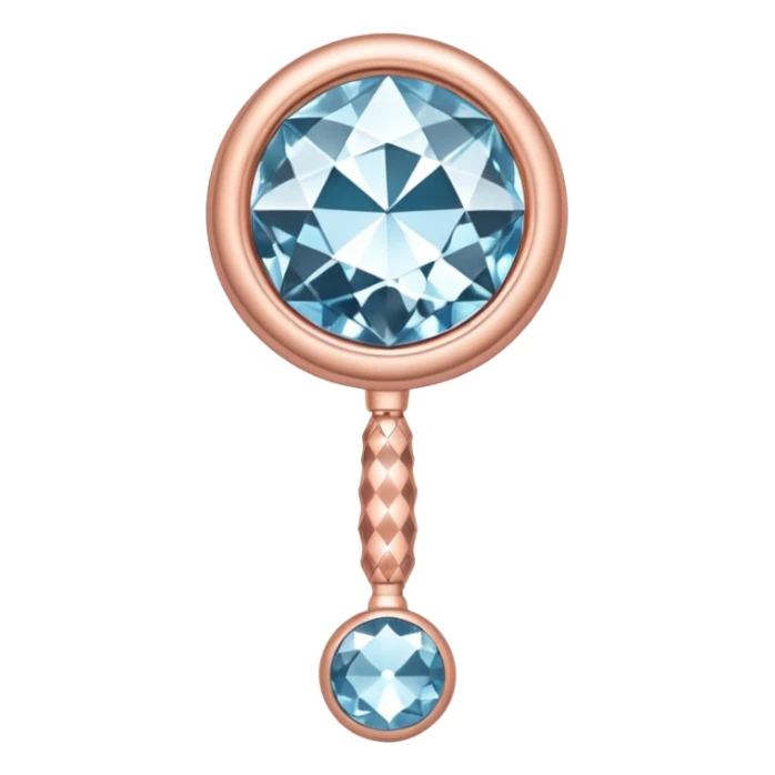 Rosegold diamond studded rattle sticker