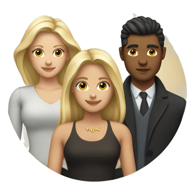 4 people...2 blond woman 2 man with dark hair sticker