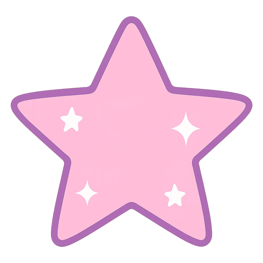 Girly star, no background sticker