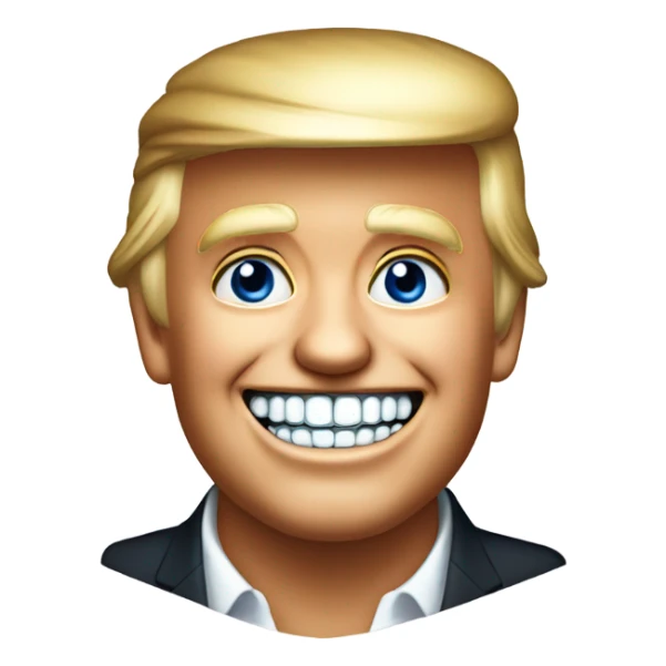 Donald trump with diamond teeth sticker