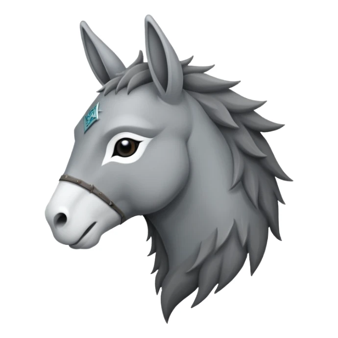 Game of thrones style donkey Sigil in stark Colors sticker