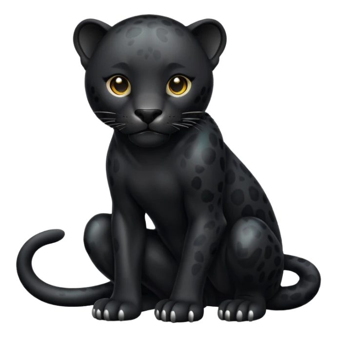 Black jaguar, similar to the traditional iPhone emoji. sticker