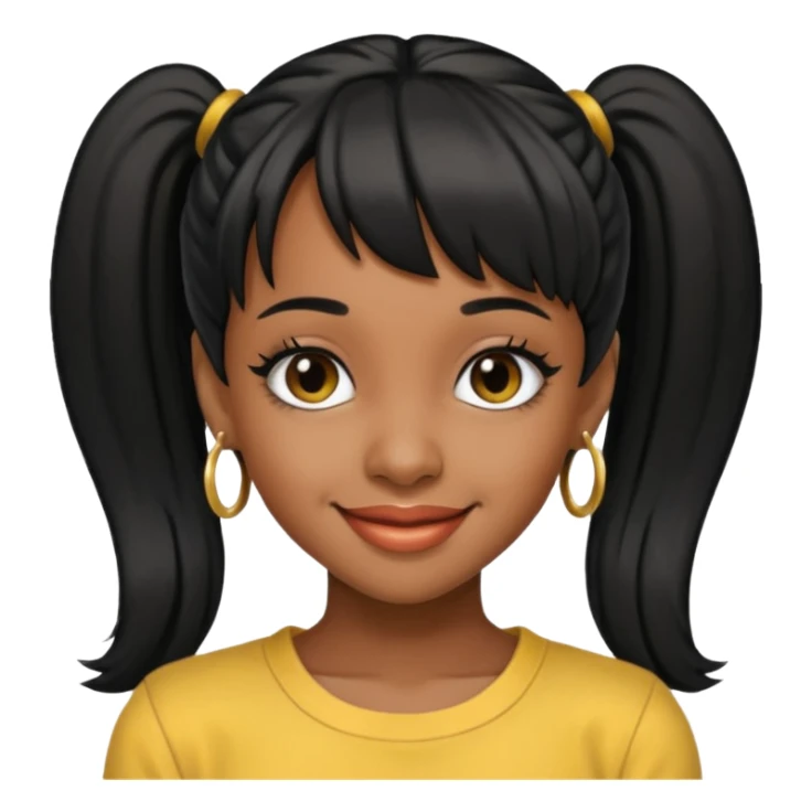 Lisa Left Eye Lopes with black ponytail hair  sticker