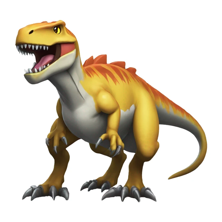  Cool Edgy Digimon-Fakemon-T-Rex with edgy markings full body sticker