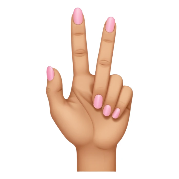 Hand with only middle finger, thumb, and pinky sticking out. The ring and index fingers down sticker