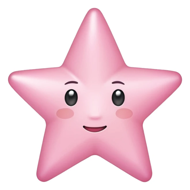 light pink star sticker