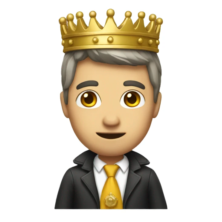 investigator wearing gold crown  sticker