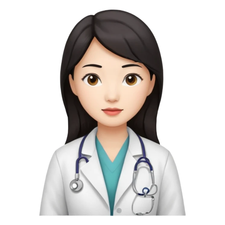 asian woman doctor sticker