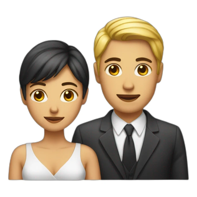 woman on a man sticker