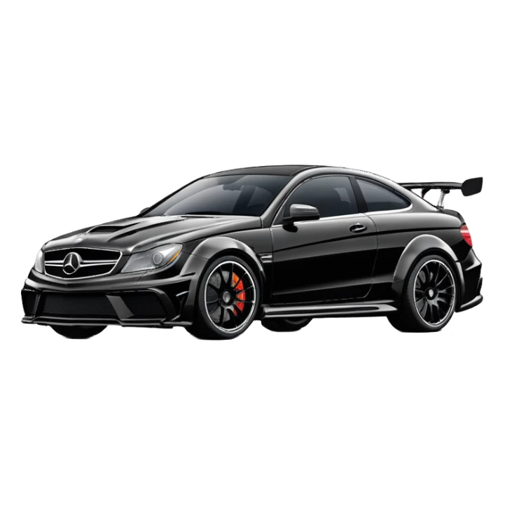 C63 amg black séries noir  sticker