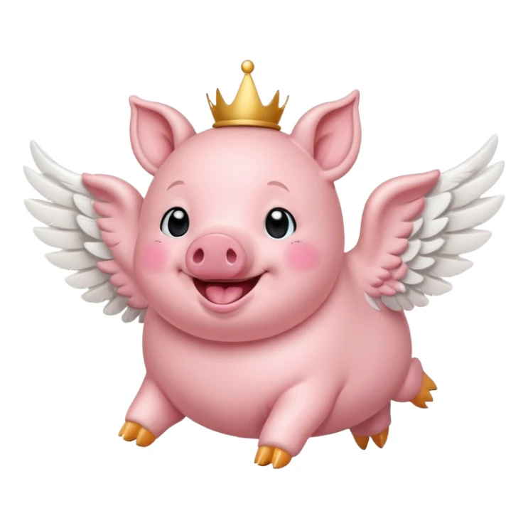 Flying pig sticker