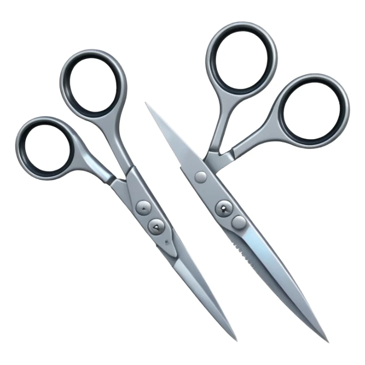 Two pairs of scissors cutting eachother  sticker