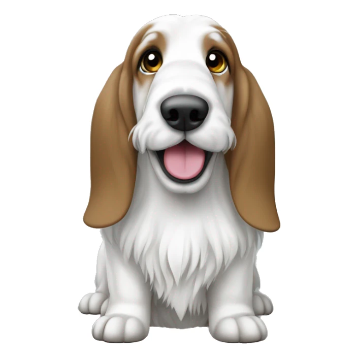 a white grand basset griffon vendéen  sticker