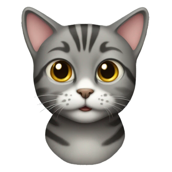Dark grey tabby cat sticker