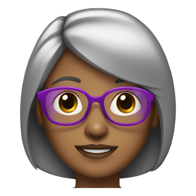female with with pink and purple glasses  sticker