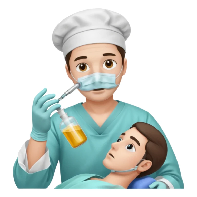 A victorian surgeon using chloroform as an anaesthetic on a patient during an operation sticker