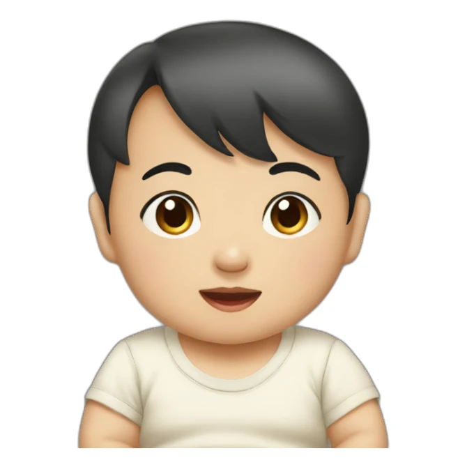 a picture of asian baby sticker